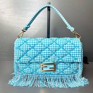 Rare Blue Fendi Baguette Featured in Vogue 2020 - Limited Edition